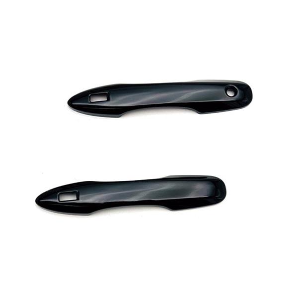 2 Black ABS Exterior Door Handle Covers for Feng Car