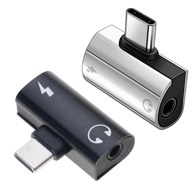 USB C To 3.5mm Headphone and Chargers Adapter With 3.5mm Headphone Port PD60W Fast Charging Aluminum Alloy Design