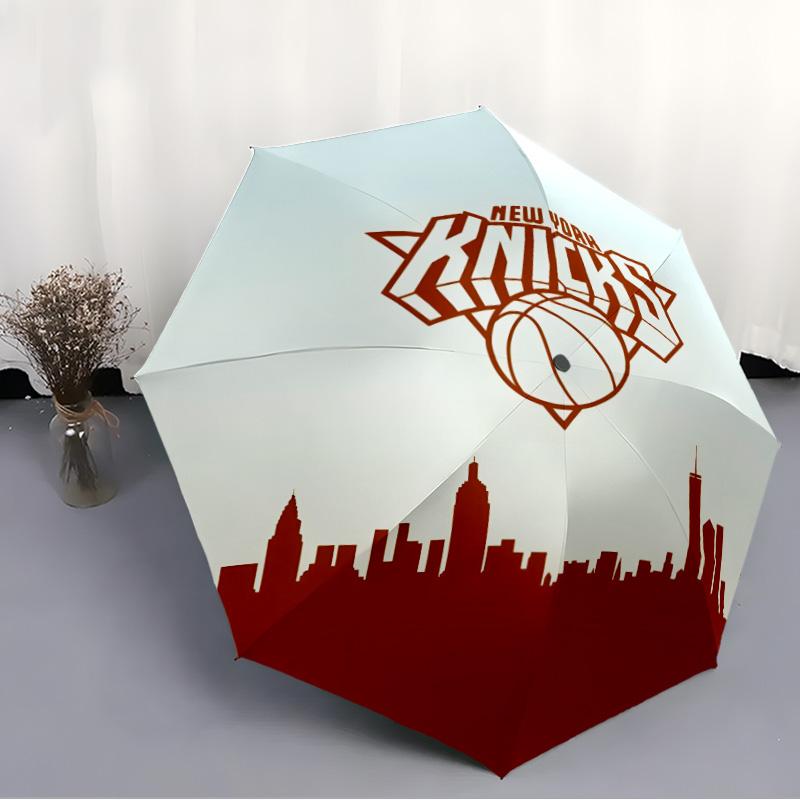 1pc New York Knicks Umbrella, Sun Protection, And UV Shielding. It Has Eight Sturdy Ribs for Outdoor Use And Perfect As a Holiday Gift