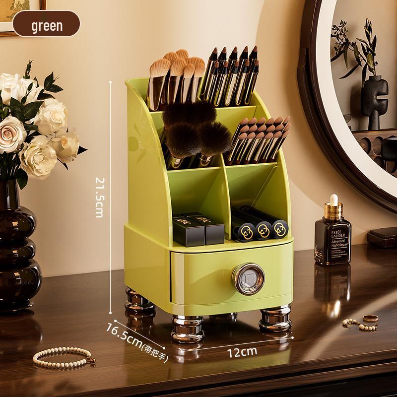 

High-End Desktop Cosmetic Organizer: Large Capacity Storage for Lipstick, Eyebrow Pencil & Skincare.