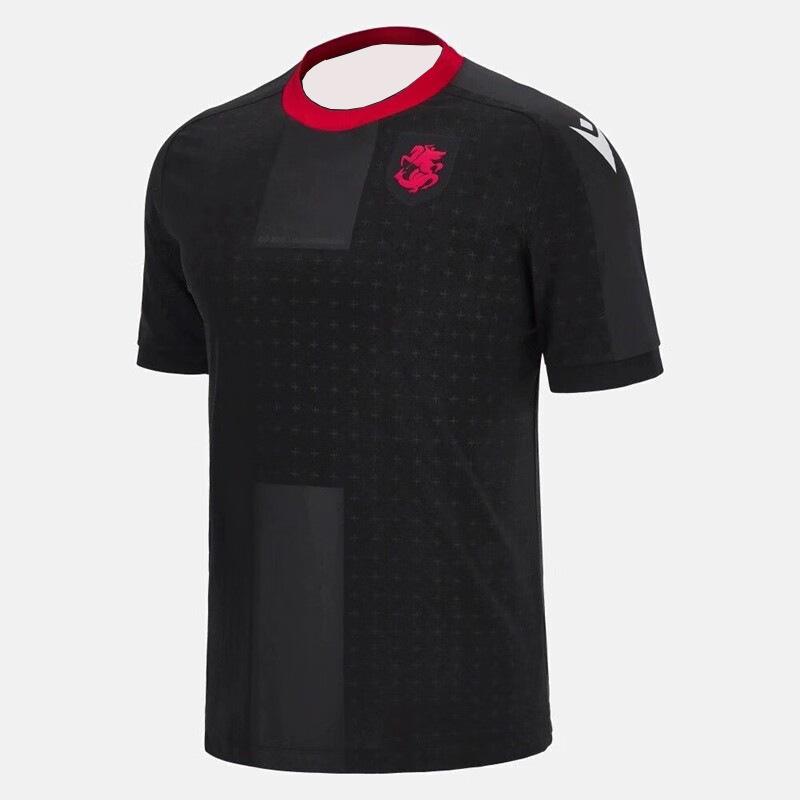 2025 Fußball Georgien Europameisterschaft Heim- und Auswärts Atmungsaktiv Schnelltrocknend Kurzarm Fußball Basketball Trainings-Kurzarmshirt