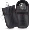 2 Pack Faraday Car Keycase Protective Bag Car Rfid Signal Blocking Key Fob Protector Carbon Fiber Security Anti-theft Car Key Pouch Anti-Hacking Case