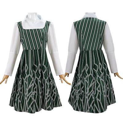 Wicked Cosplay Movie Nessarose Costume White Shirt Green Dress Full Set Medieval Dresses For Women Girls Theme Party Holiday