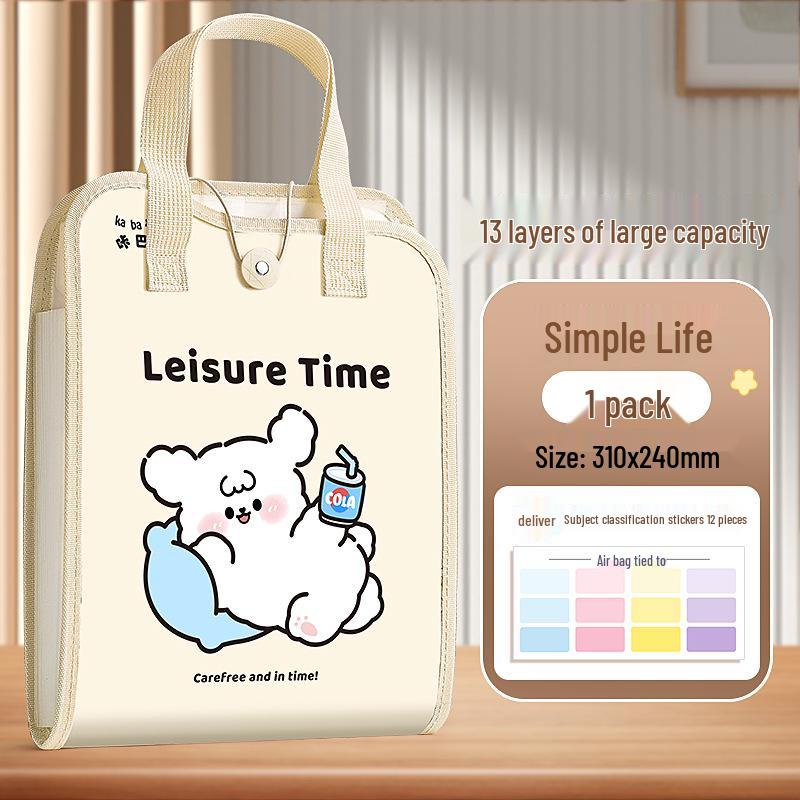 

Папка-органайзер Kaba Bear на 13 слоев – Органайзер-гармошка большой вместимости для студентов