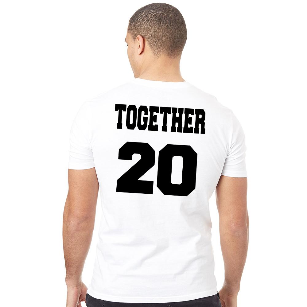 Together Since Anniversary Couple Tshirt Summer Casual Short Sleeve Couple Shirt Clothes For Lover Valentine M