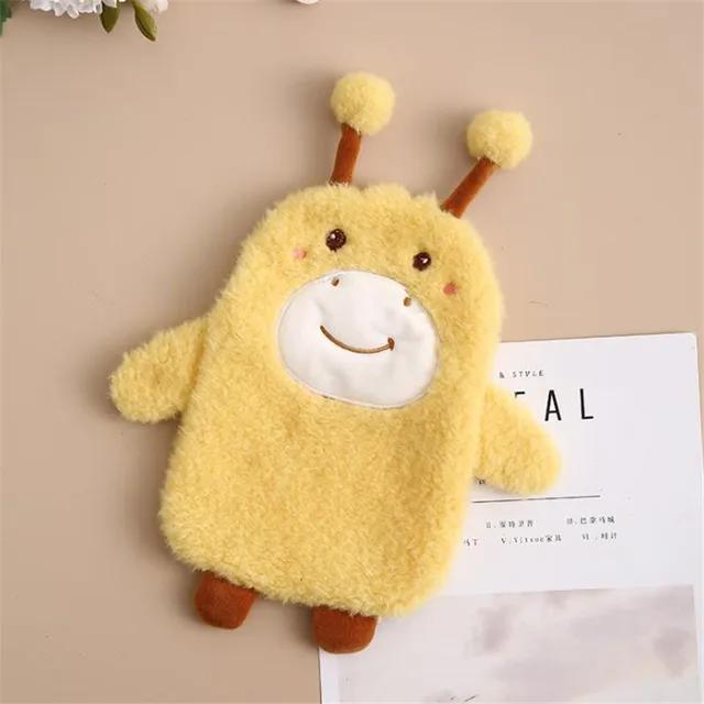 350Ml Rubber  Water Bottle With Cute Plush Cover Lovely Cartoon  Water Bag Explosion-Proof Portable Hand Warmer Great Gif