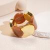 Exaggerated Personality Colored Acrylic Irregular Round Spliced Elastic Bracelets for Women Fashion Temperament Bangle Jewelry