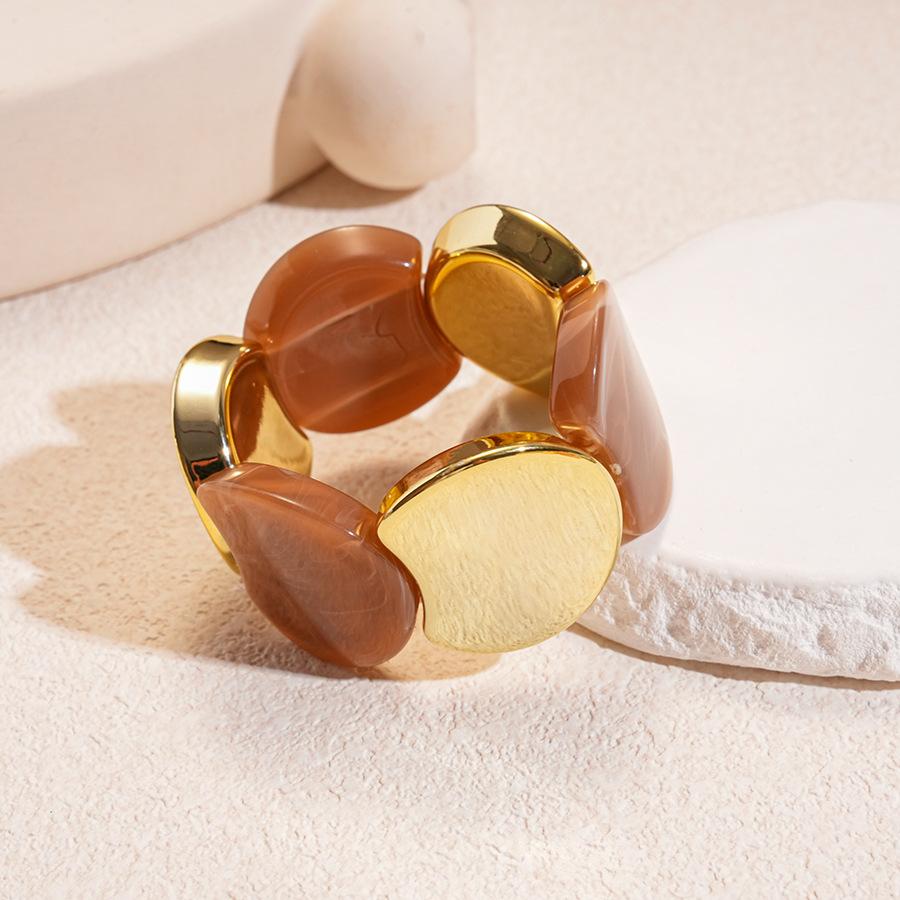 

Round Spliced Elastic Rope Bracelet for Women Simple Acrylic Bangle Hand Wrap