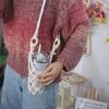 Hand-woven Hanging Bottle Net Bag Hollow Out Coffee Cup Holder Knitting Water Bottle Holder  Hiking
