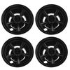 4Pcs Golf Cart Wheel Hub Cap 8 Inches Glossy Black Wind Resistance Reduction Wheel Hub Cover Replacement for E‑Z‑GO