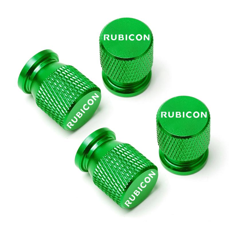 For Jeep Rubicon 4pcs Car Wheel Tire Valve Caps Tyre Stem Covers Airdust Waterproof Accessories