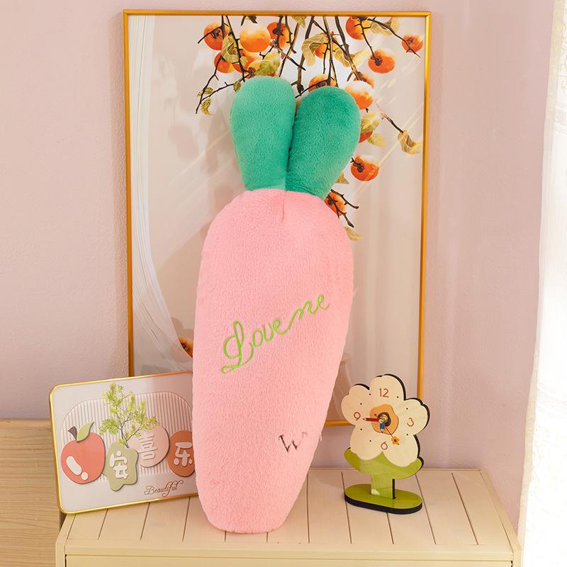 Cute carrot throw pillow children bed sleeping pillow plush toy doll long pillow gift female
