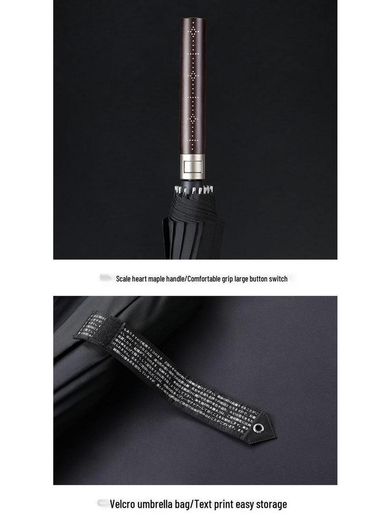 Aoi Mamoru Men's Umbrella - 16-Rib Windproof Sun and Rain Shield