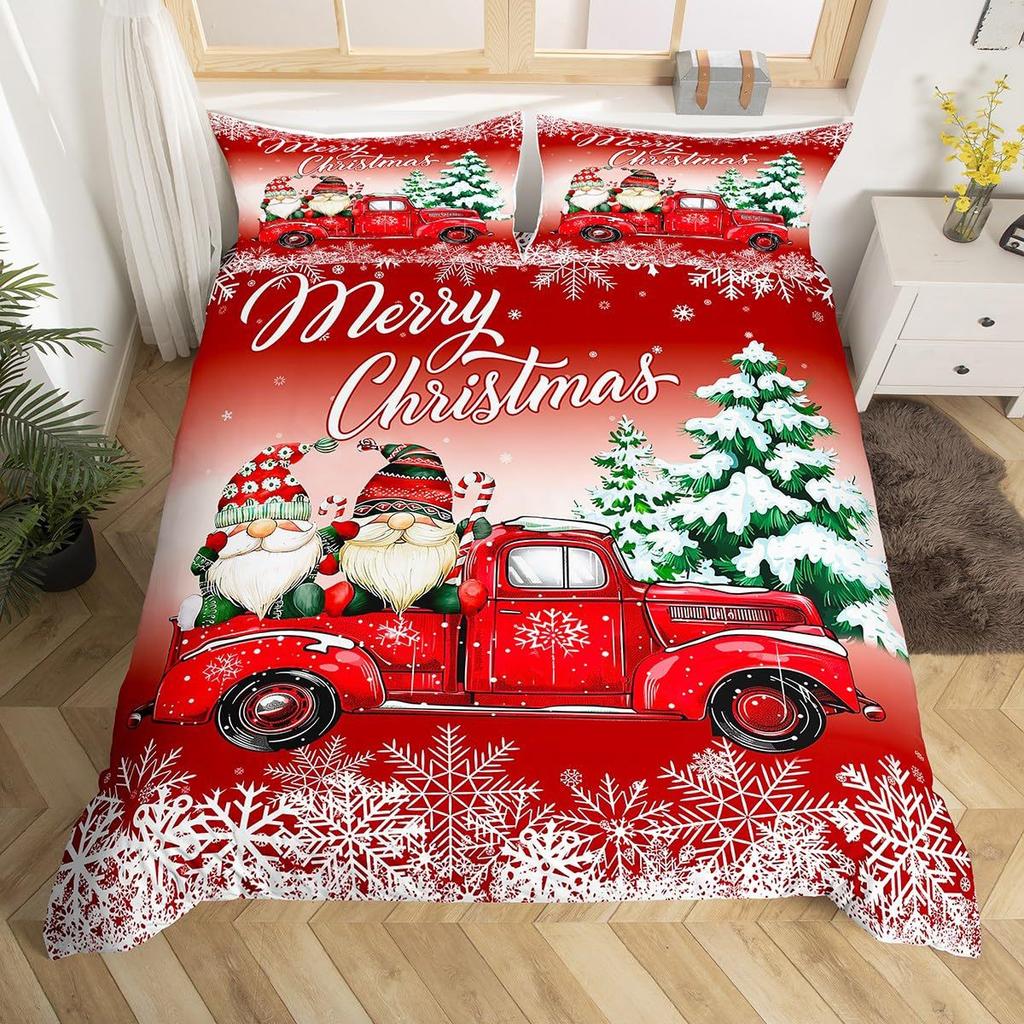 Christmas-themed Down Comforter Set Bedding Set 3-piece Duvet Cover Set