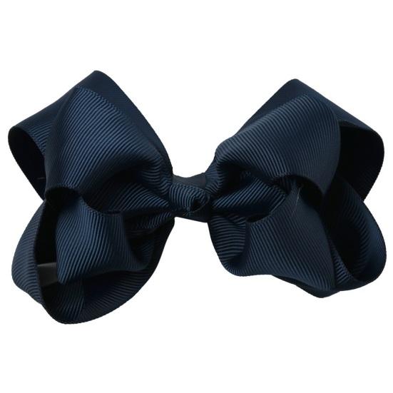 Bow Hairpin Safety Alloy Hair Clip with Burr-Free Metal Spring Double-Layer Threaded Webbing Bow Kids Non-Slip Hair Accessory