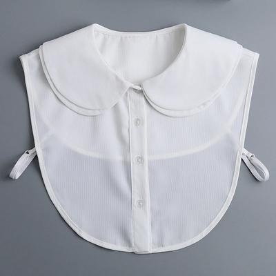 Women Sweet Cotton Shirt Detachable Collar Girls Autumn Fake Collar Blouse Sweater Detachable Shirt Collar False Collar
