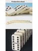 Gioco da Tavolo Domino in Melamina da 28 Pezzi con Scatola in Pelle - Giocattolo da Interno per Scacchi e Carte, 21 cm