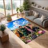 Soft Crystal Velvet Floor Rug,Demon Slayer Anti Slip Decorative Carpet, Plush Area Mat For Indoor Home Decoration