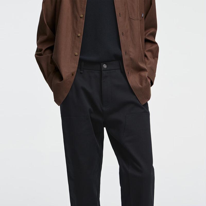 Giovanni Valentino Men's Brushed Warm Straight Fit Casual Pants