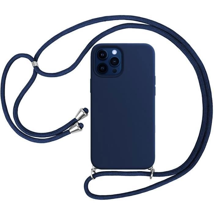 Protective Case - E.F.CONNECTION - for iPhone 12 Pro - Flexible - Navy Blue - Shockproof