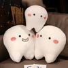 Cute Short Plush Cartoon Tooth Pillow For Kids, Soft And Comfortable On The Sofa