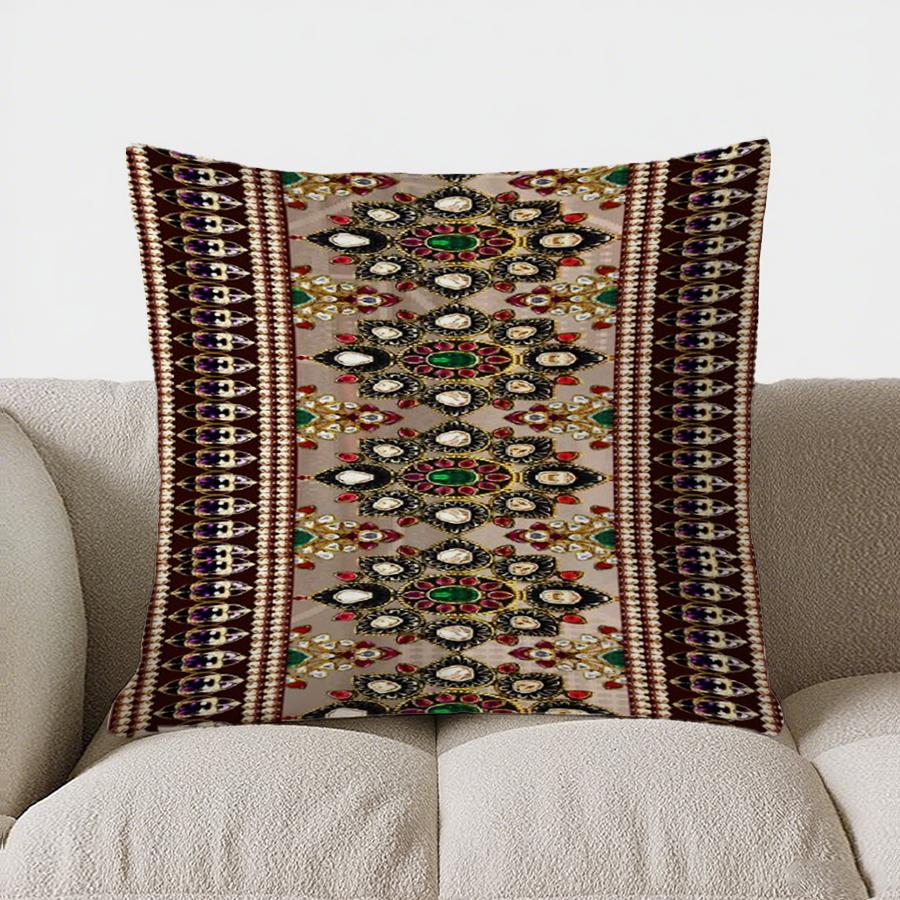 Home Decor Festive Floral Patterned Pillow Pattern Cushion Cover Suitable for Sofa Bedroom Car Pillow Cover