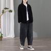 Women's Corduroy Solid Color Fashion Jacket Short Loose Korean Style Retro Versatile Casual Jacket Outer Wear Top