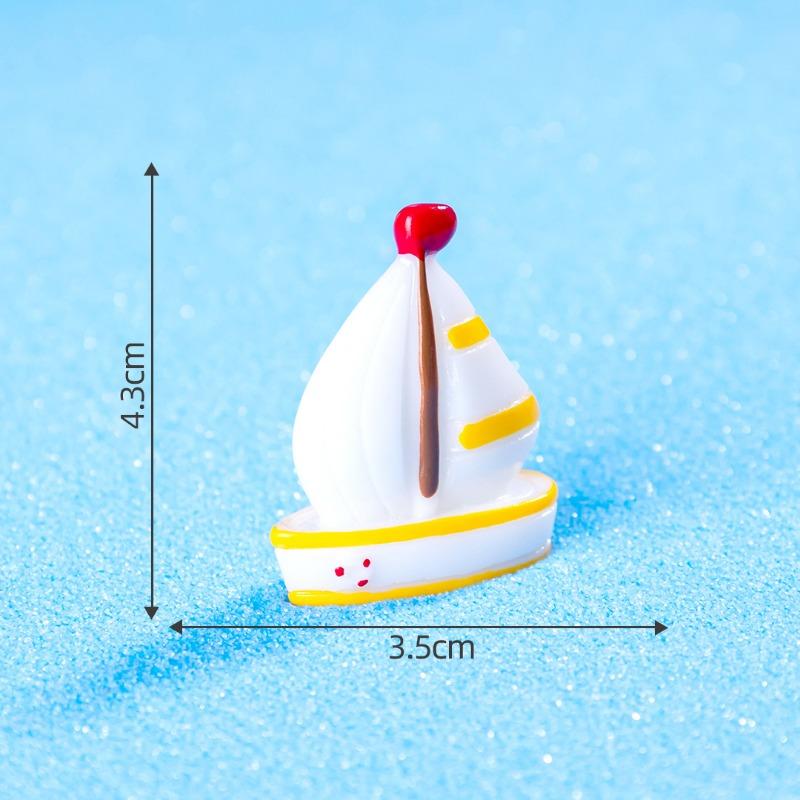 Micro-landscape Design Surfboard Sailboat Sea Shell Seabird Accessories OceanBeach and Seaside Small Ornaments
