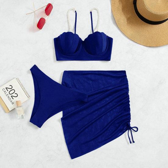Chic Bathing Suit Underwire Comfy Gathering Summer Woemn Beach Wear