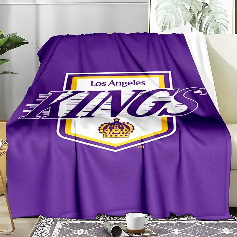 Angeles king Crest Blanket Flannel Throw for Sofa, Indoor, Camping, Living Room, Office, Chair, And Bed Soft Birthday Gift