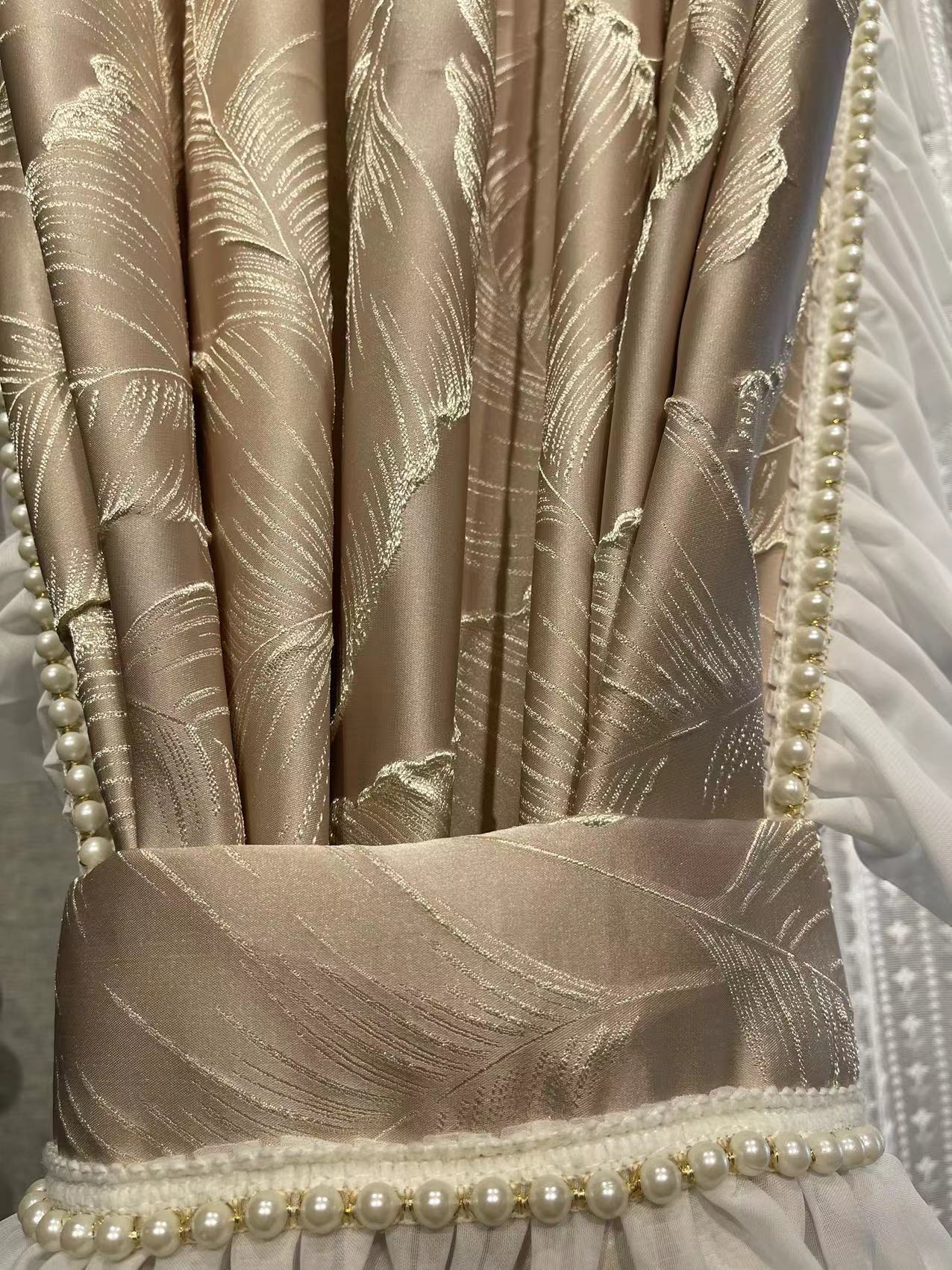 New Launch in 2022 Pearl Powder Gentle Simple Style High Precision Blackout Yarn Dyed Fabric for Curtains and Bedspreads