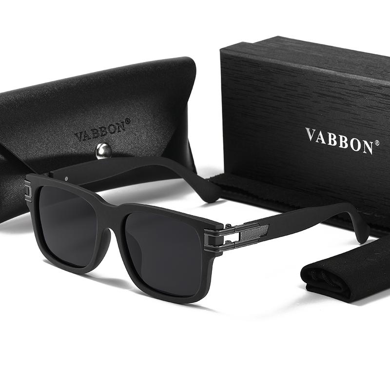 Vabbon New Retro Metal Sunglasses Trend Square Frame Personality Large Frame Sunglasses 853