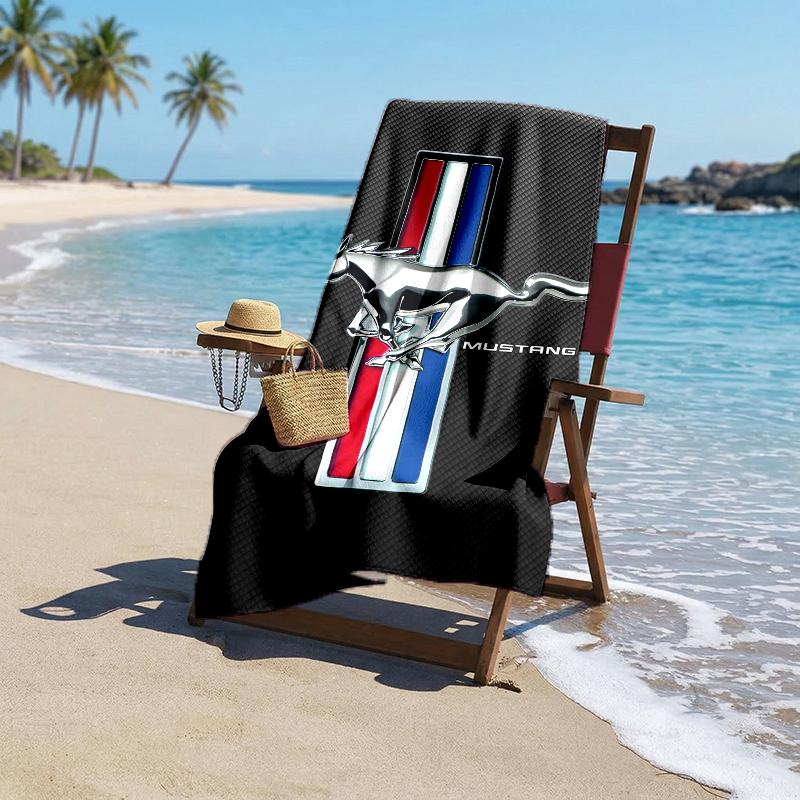 Mustang Fashion Beach Towel: Ideal for Summer Adventures Soft, absorbent and quick drying suitable for swimming and bathing