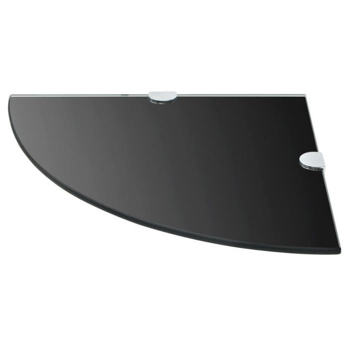 Étagère - vidaXL - Verre Noir - 25 x 25 cm - Contemporain - Design - 8 mm d'épaisseur