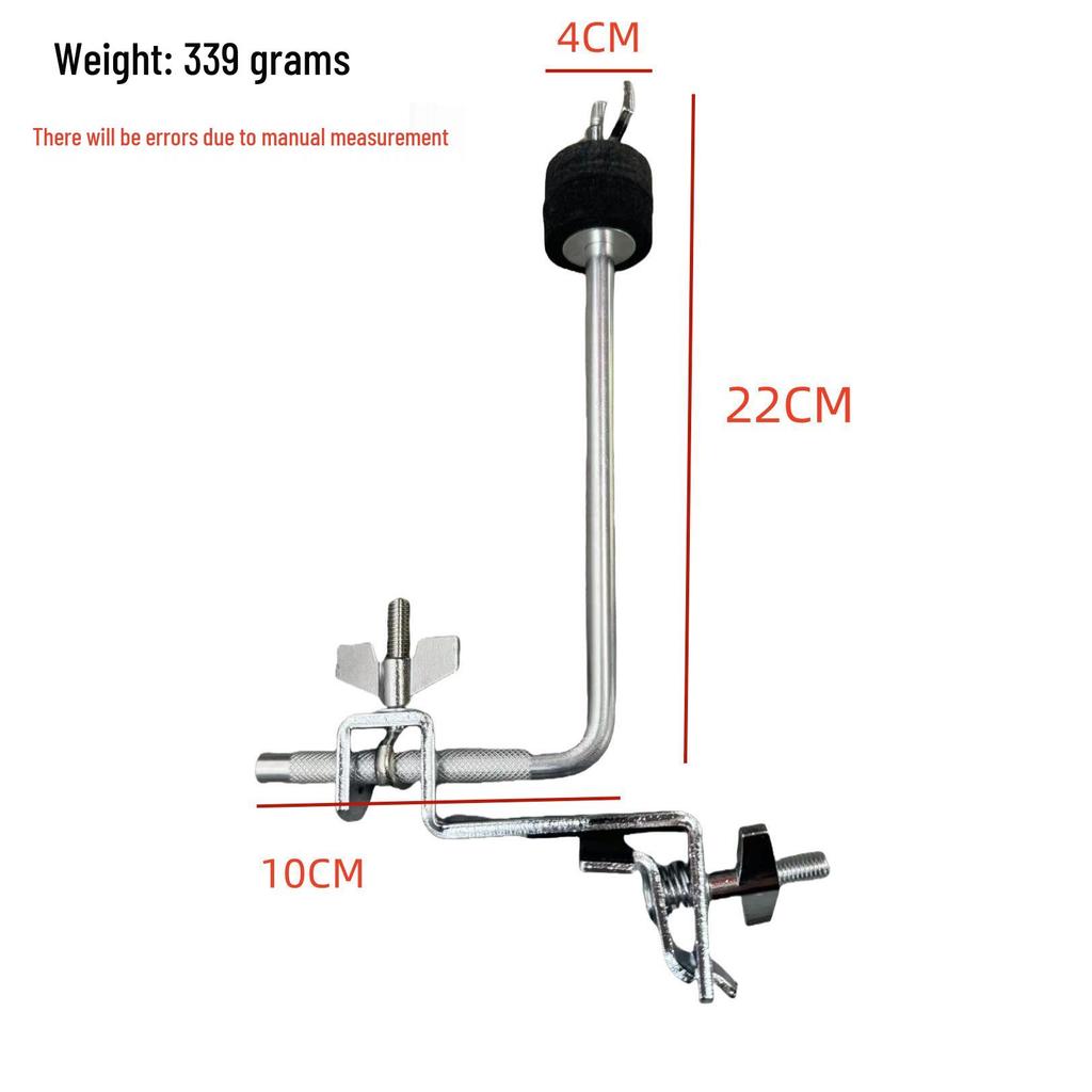 Adjustable Percussion Rack with Floor Drum, Cowbell, Cymbal Stand, Bass Drum Rim & Wood Block.