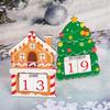 Christmas Calendar Wood Design Festival Table Decoration Countdown Calendar with Numbered Days