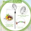 3.2M Fruit Picker Tool Metal Gardening Orchard Picking Tool with Storage Bag Fruit Catcher for Cherry Berry Orange Lemon Pear