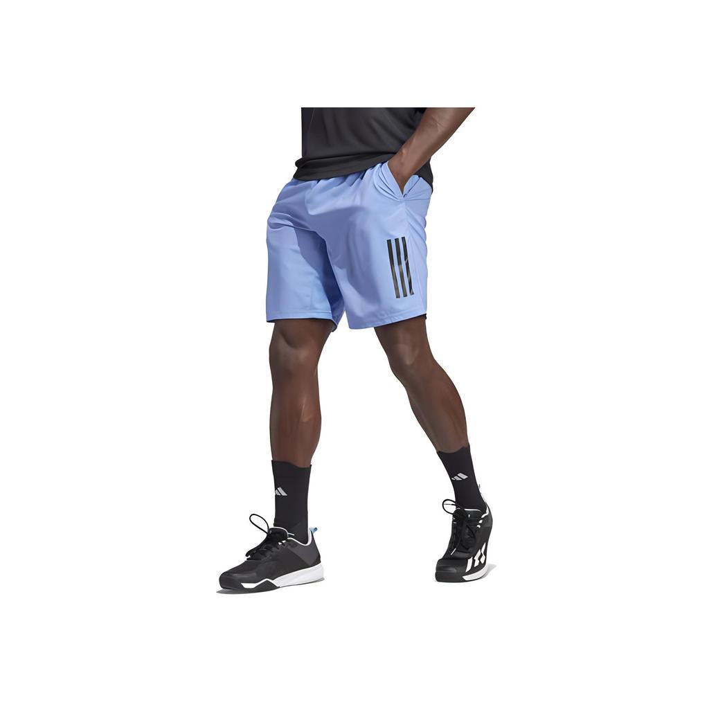 Adidas Striped Logo Print Elastic Waist Sports Shorts Men Shorts Blue HS3252