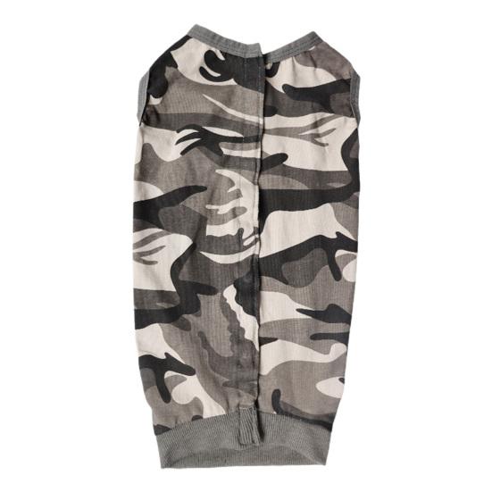 Pet Recovery Suit High-Elastic Camouflage Print Dog Jumpsuit Pajamas Surgical Gown Vest Wrap for Small Medium Large Dogs Cats