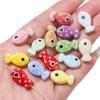 2Pcs Ceramic Beads Hand-painted Polka Dot Double-sided Fish Beads For DIY Bracelets Necklaces Jewelry Making Accessories