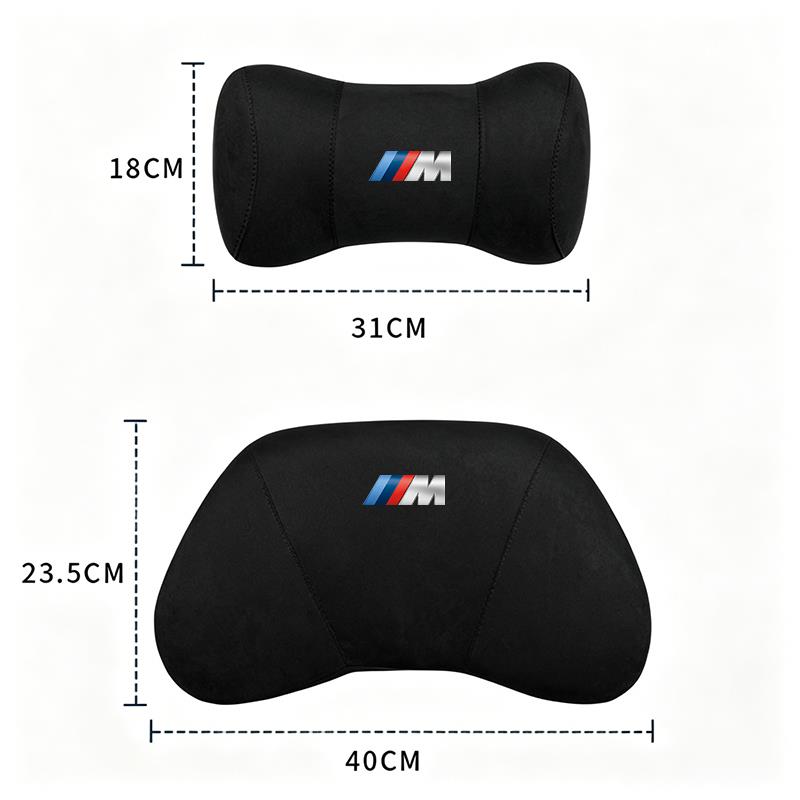 ZWVP7 Exteri Car Sticker Essential Memory Foam Suede Neck Pillow Ergonomic Head Support Styling Ornament Compatible For BMW X SUV G06