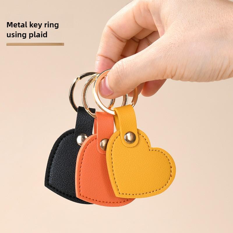 Leather Heart Key Chain Fashion Leather Heart Shape Keychain Women Car Key Holder Home Key Ring Charm Bag Car Pendant Gift
