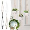 Hanging Handwoven Basket Macrame Decorative Flower Pot Holder for Indoor and Outdoor Use Photo Props