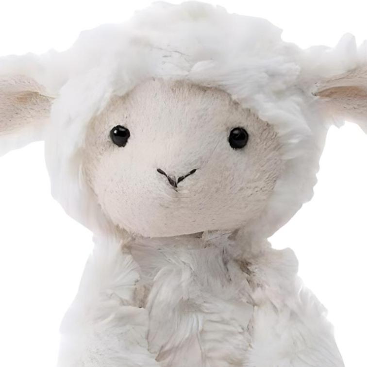 JELLYCAT Farm Animal Series Squiggles Rolled Sheep Comforting Doll Plush Doll 18cm Height