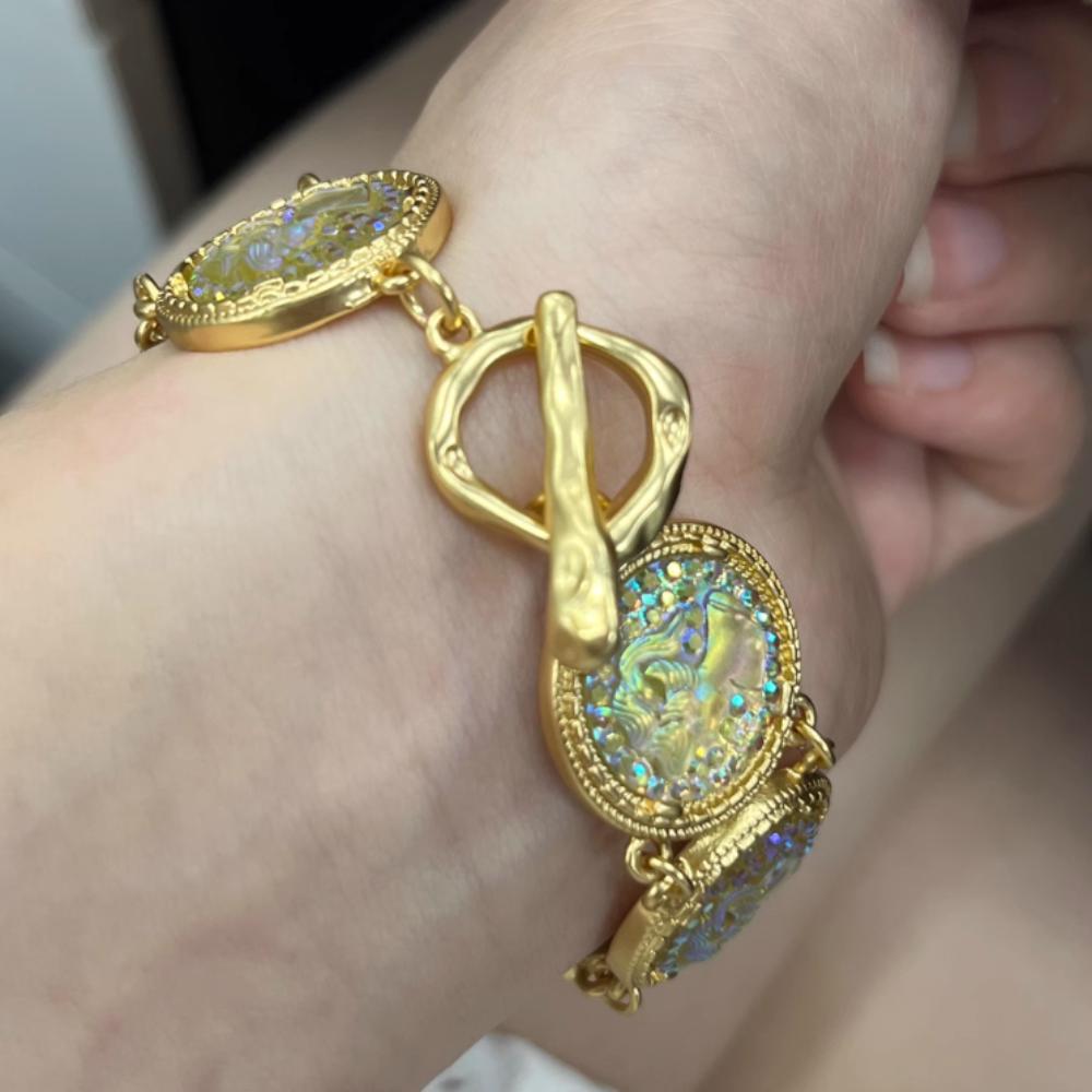 Eastern Style Turkish Chain Bracelet Elegant Retro Earrings Fashion Vintage Bangles  Bridal Gifts