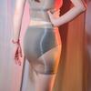 Sexy Damen Doppeltnutzung Micro Mini Rock Öl Glänzend Glatt Eng Bleistiftrock Spitze Transparent Durchsichtig Dienstmädchen Süßer Rock