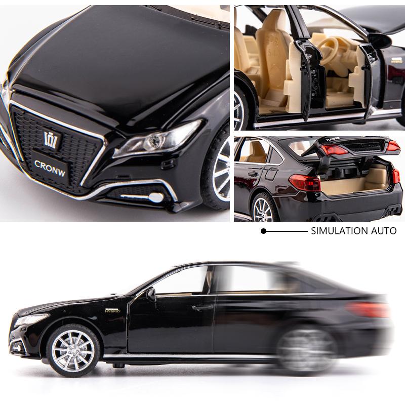 1/32 Toyota CROWN Alloy Car Model Diecasts & Toy Vehicles Metal Toy Car Model Simulation Sound Light Collection Gift