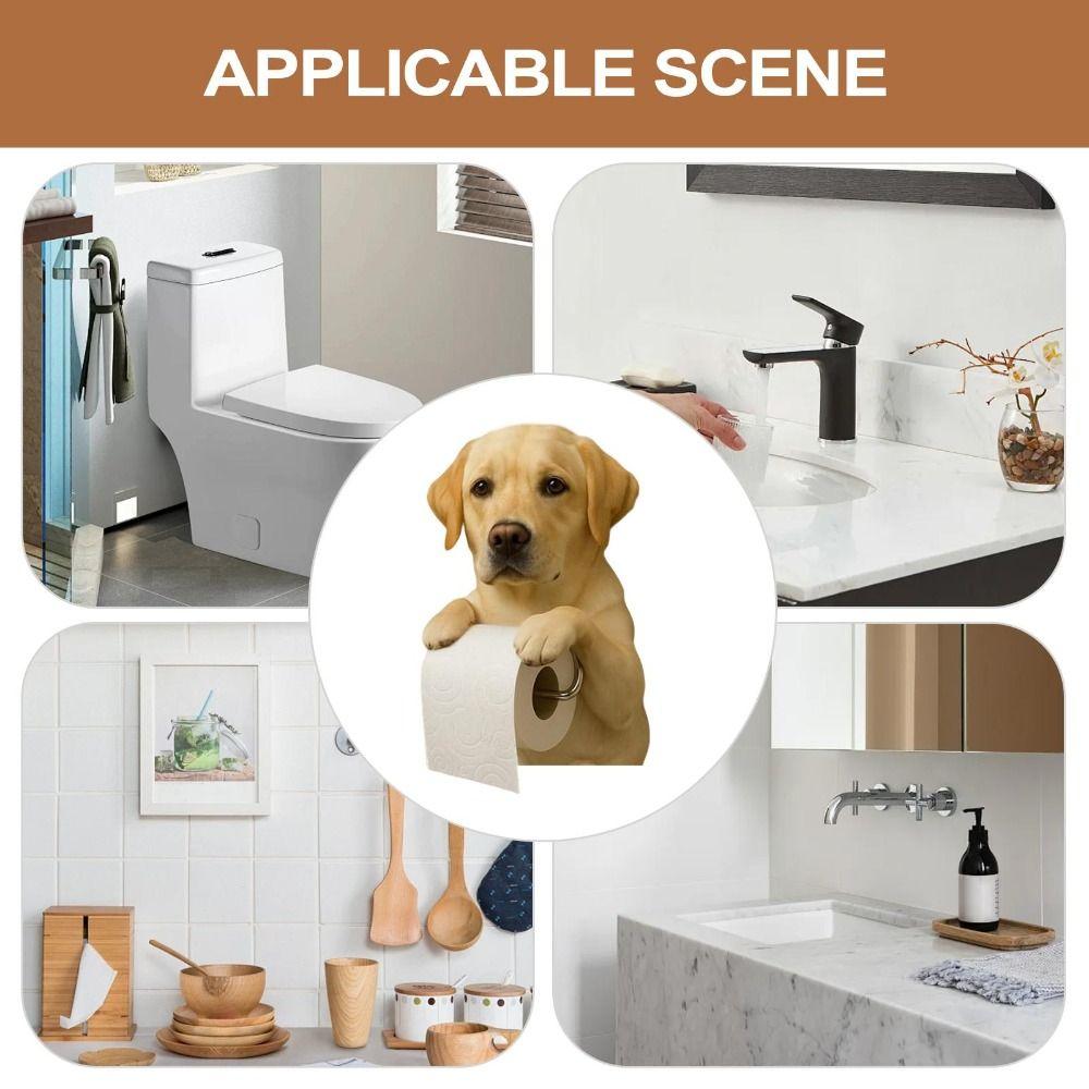 3D Dog Shape Roll Paper Organizer Decorative Hanging Paper Towel Stand  Dorm Room