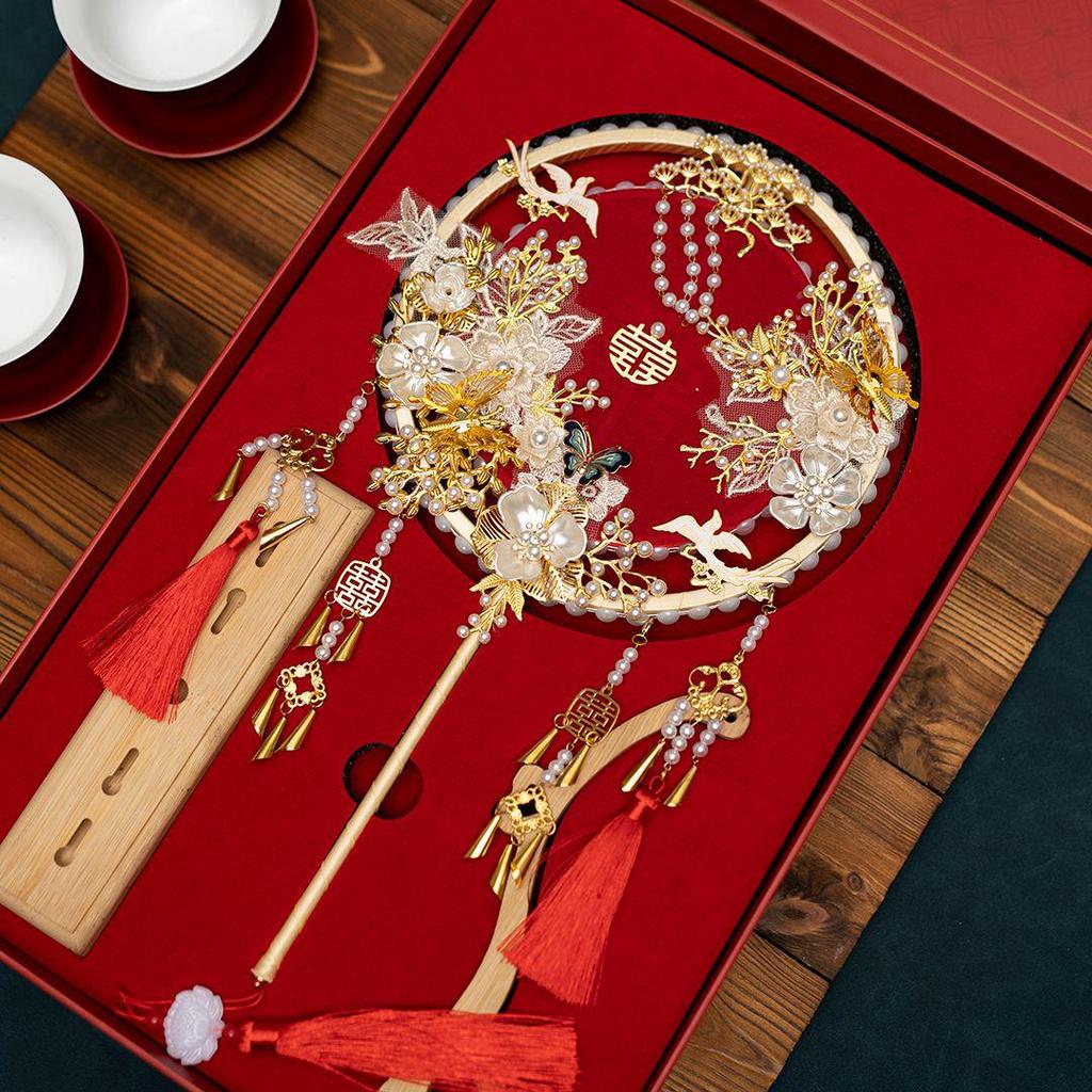 Ancient Style DIY Wedding Fan Gift Pack for Bestie - Perfect for Brides or Weddings