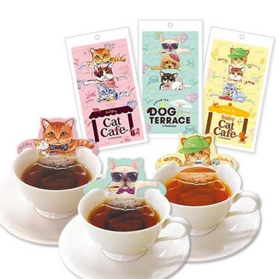 Japan Green Tea Center Cat Cafe Earl Grey, Rooibos, and Assam Tea Bags (Set of 3)